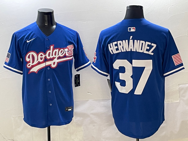 Men's Los Angeles Dodgers Teoscar Hernandez #37 Royal Jersey